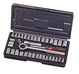 WorkShop 81010 1/4-Inch Drive and 3/8-Inch Drive Socket Set, 40-Piece [並行輸入品]