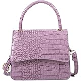 MotoMoto. ショルダーバッグ コンパクト クロコ型押し 2Way お出かけ 通勤 デート レディース タテ15cm ヨコ18cm マチ7cm