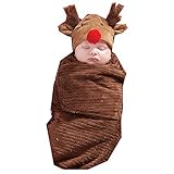 Mud Pie Reindeer Bunting and Cap Set, Brown by Mud Pie [並行輸入品]