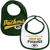 NFLグリーンベイパッカーズ幼児よだれかけ、2パック グリーン