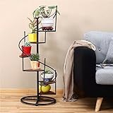 屋内のフロア緑の植物屋外棚マルチ階のフラワーバルコニーフラワーポットの床のリビングルームの棚のストレージ鉄の棚のストレージシェルフ ( デザイン でざいん : 6 )