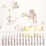 デイジーヴィンテージフクロウピンクピールとPlace Oopsy、ニュートラル/ピンク、54 "×30"