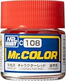 GSI クレオス(GSI Creos) Mr.カラー キャラクターレッド 半光沢 10ml 模型用塗料 C108