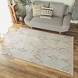 グラムスタイル 手織り 北欧 ベニワレン 風 ラグ 140x200cmバークリー マルチ 平織り インド