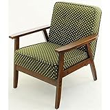 【ロージー】 1人掛けソファ　ドットグリーン