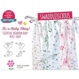 (ピカリリー) Piccalilly オーガニックコットンのガーゼおくるみ スワドリング ワンサイズ（120cm×120cm） お花2