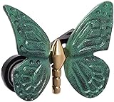 Monarch Butterfly Doorbellリンガー – 真鍮/グリーンPatina