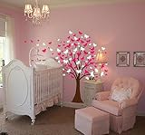 Large Wall Tree Baby Nursery Decal Butterfly Cherry Blossom 1139 (8 Feet Tall) by Innovative Stencil