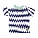 【SiShuNon/FARM】幾何学ボーダーTシャツ ファーム キッズ 幾何学 ボーダー 半袖Tシャツ 130 15 ホワイト