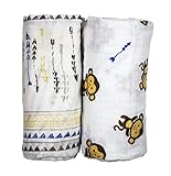 Babio Muslin & Bamboo Cotton Baby Swaddle Blanket Set - 47 inch x 47 inch - by Babio