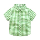 Cutelove 子供服 Tシャツ 半袖 グリッド 男の子 ボーイズ 夏 Tシャツ＋ショートパンツ 上下セット キッズ 可愛い 綿 ファッション 柔らか おしゃれ セットアップ