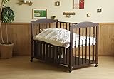 スリーピー ELISE エリーゼ ベビーベッド 収納棚付 ブラウン 日本製 クラシカルなお買い得ベッド
