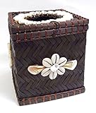 アジアン雑貨　バンブー　トイレットペーパーホルダー♪シェル　角タイプ