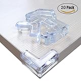 Yuena Care コーナークッション コーナーガード 赤ちゃん ケガ防止クッション L型 20個セット コーナーカバー ケガ防止カバー 透明 クリア ケガ防止 怪我防止 柔らかい PVC 極細 ＃