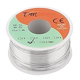 uxcell ハンダ リール 糸はんだ 60/40 0.3mmロジンコアはんだワイヤー リッド製シルバーグレー 高品質