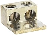 Morris Products 90818 Mechanical Lug, Two Conductors, One Hole Mount, Aluminum, 350 AWG, 350mcm - 6S