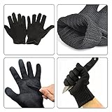 TYFocus 1ペアステンレス鋼線安全手袋保護手袋ProofカットメタルメッシュButcher anti-cutting通気性旅行キット