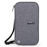 [Evershop] パスポートケース トラベルウォレット スキミング防止 カードケース 首下げ 防水 パスポートカバー 海外旅行 便利グッ