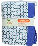 Yoga Sprout Muslin Swaddle Blankets, Blue Dog, 2 Count by BabyVision [並行輸入品]