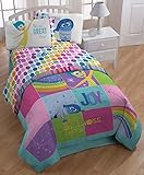Disney Inside Out Rainbow Patchwork 39" x 75" Twin Sheet Set [並行輸入品]