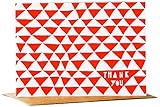 Yellow Owl Workshop GEOMETRIC THANK YOU RED　カード