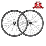 ICAN(アイカン) カーボンクリンチャー ホイール 前後セット ロードバイク用 リム幅23 ...