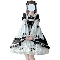 Amazon.co.jp: [トクとユウ] ロリータ 長袖ワンピース メイド服