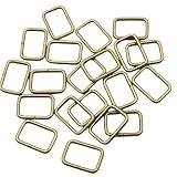 KUKU工房 角カン レザークラフト金具 20個セット (内径20mm, アンティークゴールド)