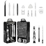 精密ドライバー115点セット 電話 コンピューター 腕時計 コンソール 眼鏡 電子用 - プロフェッショナル修理ツールキット