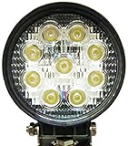 LEDワークライト 高輝度 27W 9連 12V 24V対応 6000ｋ 丸型 汎用 広角タイプ 防水仕様