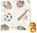 Stephan Baby Sports Fun Fleece Blankie and Plush Basketball Rattle Gift Set [並行輸入品]
