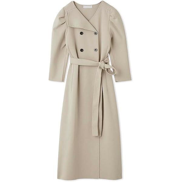 Amazon.co.jp: [セルフォード] ベルトデザイントレンチ風ワンピース