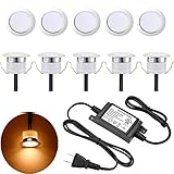 ガーデンライト FVTLED 埋め込み式ライト スポットライト 地中埋込型ライト 12V 0.6W IP67防水 LED 照明 省電力 ガーデニング/庭/花壇/坪/公園に最適 CE RoHS認証 (1