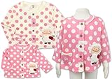 (サニーシープ)Sunny Sheep 【SunnySheep】 サニーシープ みずたま柄 ひつじちゃんアップリケ 接結天竺 カーディガン 80cm/90cm/95cm 80 アイボリー
