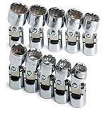 SK Hand Tools 3911- 10 Piece 12 Point Flex Metric Socket Set .375 Inch Drive