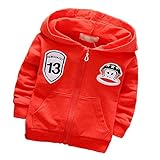 【SEBLES】ベビー服 パーカー スウェット フード ジッパー 新生児 3ヶ月 6ヶ月 12ヶ月 長袖 無地 男の子 女の子 春 秋 コットン ワッペン(タイプB,80cm)