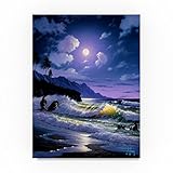 水under the moon 18 by Anthony Casay、24 x 81 cmキャンバス壁アート