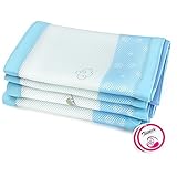 Zicac　ベビーベッドガード　四方タイプ　ベッドバンパー　3色選択可能　取り付け便利　可愛い　130x70cm以下のベビーベッドに適合 (ブルー)