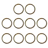 homyl Bulk 10pcs Durable真鍮分割リング12 mm 15 mm 20 mm 25 mm 28 mm 30 mm 32 mm 35 mmキーリングキーチェーンループクラフトアクセサ