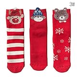 Nice Days（ナイス　ディズ）　 【3足セット】秋冬 ベビー 靴下 クリスマスソックス 女の子 男の子 ふわふわ 暖かい 保温 可愛い クリスマス プレゼント (8-12歳, 3#)