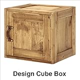 完成品 アンティークキューブボックス 引き出し付き 天然木使用のカントリー調ハンドメイド家具 ブラウン
