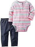 Carter's Baby Girls' Bodysuit Pant Sets 121g809 Denim 18 Months [並行輸入品]