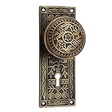 Adonai Hardware Kitron Brass Door Knob with Plate