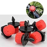 50 ピース灌漑散水ドリッパー スプリンクラー鍋調節可能な園芸マイクロ流量ドリップ ヘッド バーブ用温室