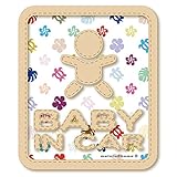 【マグネット】ハワイアン柄 BABY IN CAR ベビーインカー マグネットステッカー（トロピカル） 赤ちゃんが乗っています ベビーinカー