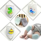 3パックベビーMuslin Drool Bibs + 2 Free膝パッドのクロール。ユニセックスギフトセットfor Teething and Drooling、100 %オーガニックコットン、ソフト