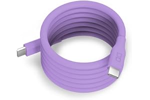 CIO 柔らかいスパイラルシリコンケーブル CtoC (Type-C/USB-C) 急速充電 磁石 マグネット吸着 充電ケーブル PD 240W データ転送 480Mbps 形状記憶 絡まりにくい iPhone 17 / 16 / 15 / Air/