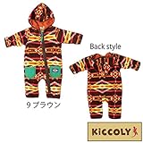 【SiShuNon/kiccoly】ネイティブフリースボアジャンプスーツ キッコリーネイティブ フリース ボア ジャンプスーツ 80 9 ブラウン