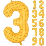 数字バルーン トイストーリー 3歳 ナンバー 数字3 風船 マット 大きい 誕生日 パーティー 部屋装飾 お祝い 記念日 飾り付け 風船 40インチ (3,イエロー)