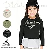 (エマーブル) AIMABLEシフォン切替え長袖チュニック/秋 ベビー キッズ 女の子 100 ブラック